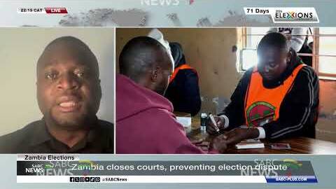 Zambia closes courts, preventing election dispute