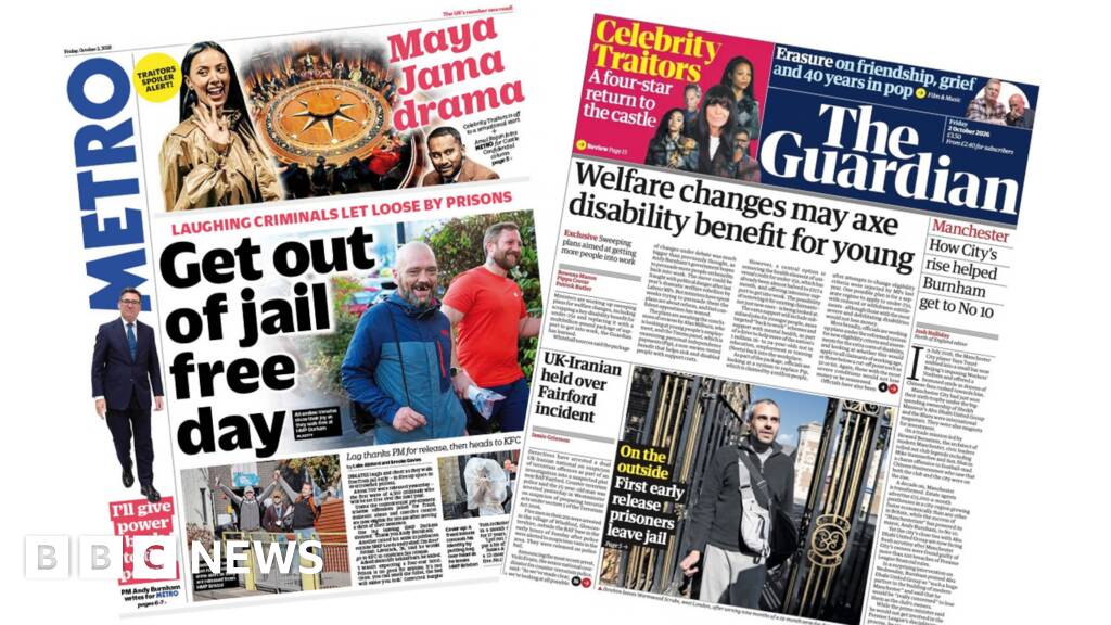 'Laughing criminals let loose' and 'Return to the castle'