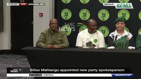 MKP Briefing | Sifiso Mahlangu appointed new MKP spokesperson
