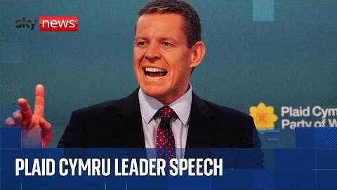 Plaid Cymru leader Rhun ap Iorwerth delivers speech at conference