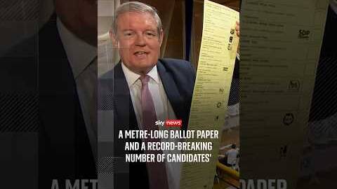 A metre-long ballot paper and a record-breaking number of candidates'