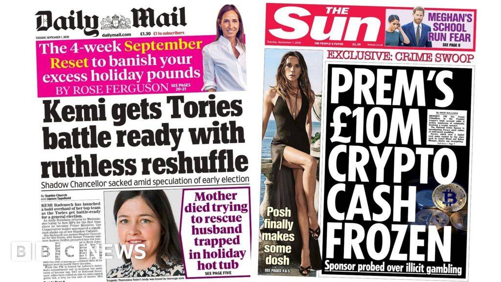 'Kemi gets Tories battle ready' and 'Posh makes some dosh'