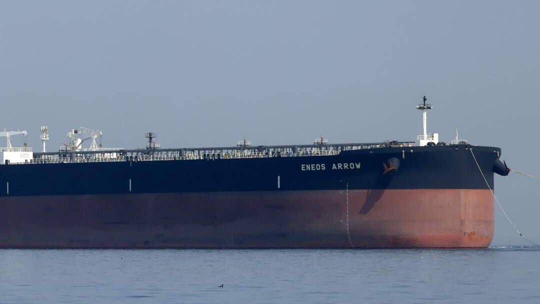 Three supertankers crossing Strait of Hormuz, transporting oil bound for Asia