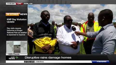 KZN CoGTA MEC arrives in Jozini to assess damages caused by heavy rains