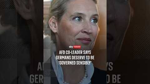 AfD co leader says Germans deserve to be 'governed sensibly'