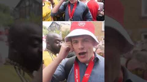 Watch: Arsenal fans take over live report during parade in north London