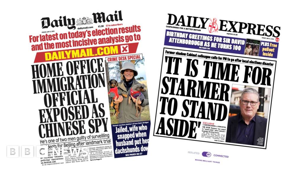 'Official exposed as Chinese spy' and 'Time for Starmer to stand aside'
