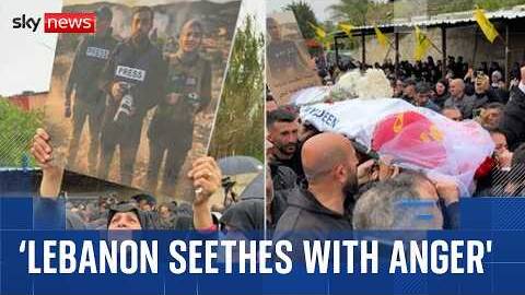 'Lebanon seethes with anger': Mourners gather for funeral of journalists killed
