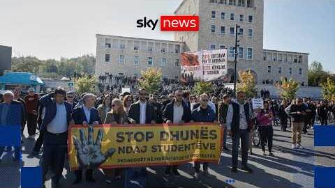 Anti-government protests in Albanian capital continue into seventh day