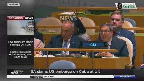 SA slams US embargo on Cuba at UN